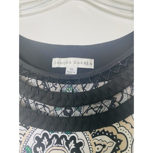 Sandra Darren Maxi Dress Women's Size 10 Multicolor Paisley Halter Neck Stretch - Picture 10 of 13